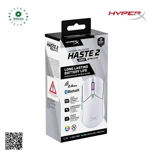 HyperX Pulsefire Haste 2 Core Wireless Gaming Mouse White