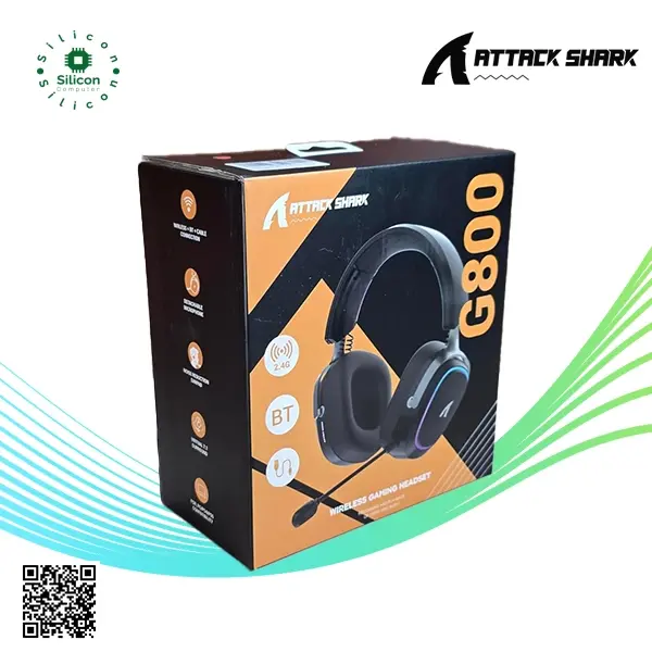ATTACK SHARK G800 Wireless Gaming Headset Black