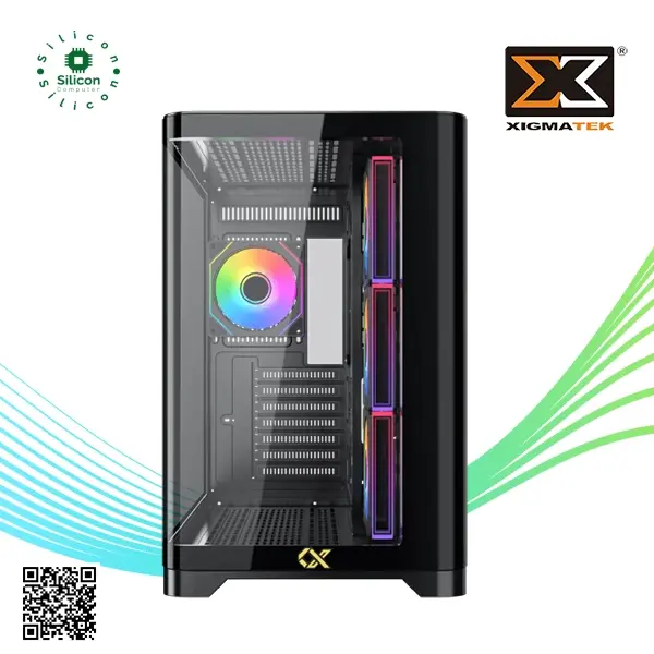 Xigmatek Crystal Storm Argb Curved TG Mid Tower Case