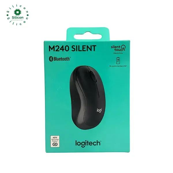 Logitech M240 Silent Bluetooth Mouse, Wireless With Comfortable Shape