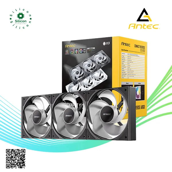 Antec Connect 120 reverse ARGB 3 Fan (Black)