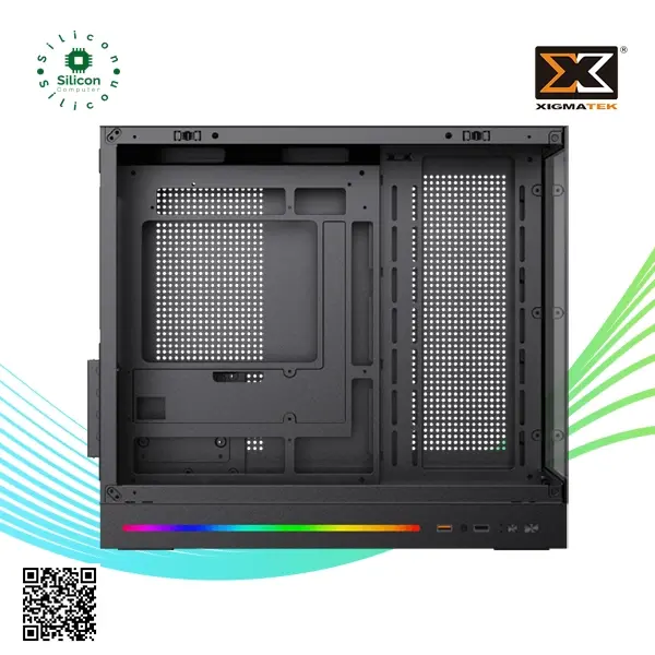 الصورة المصغرة: Xigmatek Cloud M DGT 3AF Digital LCD 3 Fan Argb PWM BTF Micro Tower Case