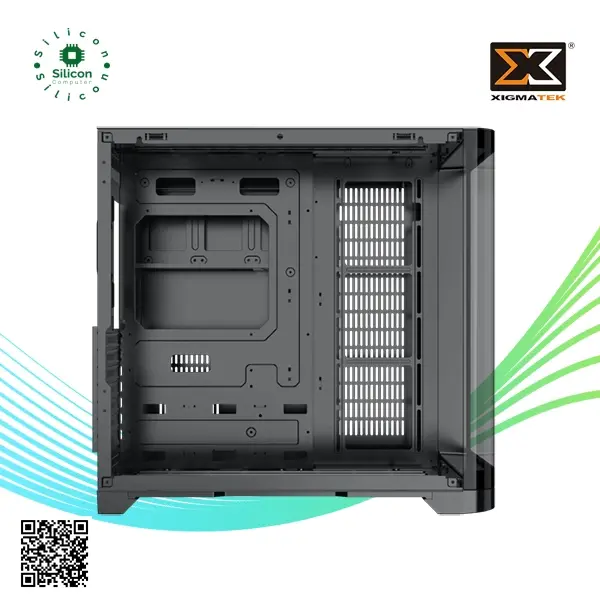 الصورة المصغرة: Xigmatek Crystal Storm V2 4 fan PWM Argb Curved TG Mid Tower Case