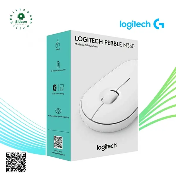 Thumbnail: Logitech M350 Pebble Wireless Mouse White