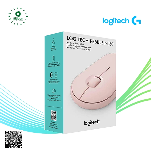 LOGITECH Pebble M350 Wireless Mouse (Pink)