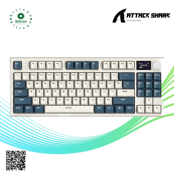 ATTACK SHARK K86 Wireless Mechanical Keyboard Retro (Retro Blue)
