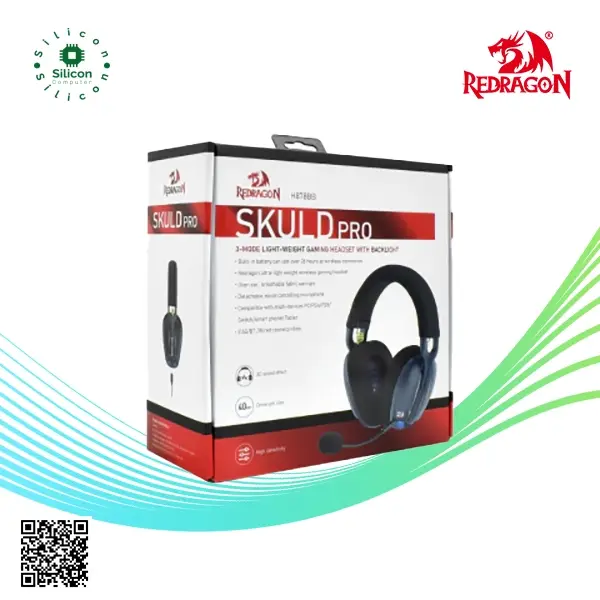 Thumbnail: Redragon H878 SKULD PRO Wireless Bluetooth Wired Gaming Headset