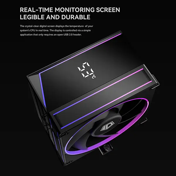 Thumbnail: ID-COOLING FROZN A410 TD ARGB Digital Screen 4 Heatpipe