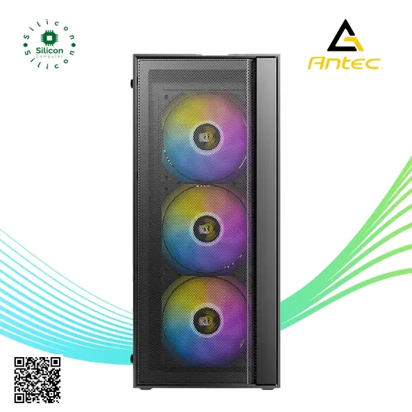 الصورة المصغرة: ANTEC AX65 Mid-Tower Gaming Case 4Fan 120M ARGB+PSU Antec Atom V650