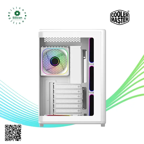 Cooler Master Elite 600 ARGB White ATX Mid-Tower Case With Tempered Glass USB-C