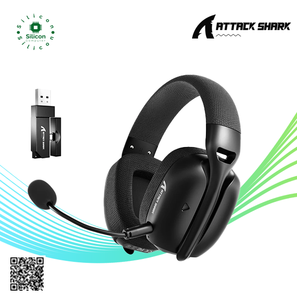 Attack Shark L80PRO Tri-Mode Gaming Headset (Black)