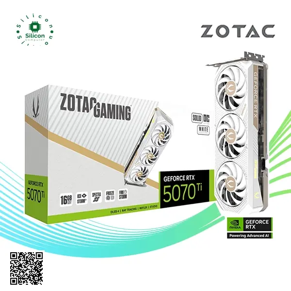 ZOTAC GeForce RTX 5070 TI SOLID CORE OC WHITE 16GB GDDR7