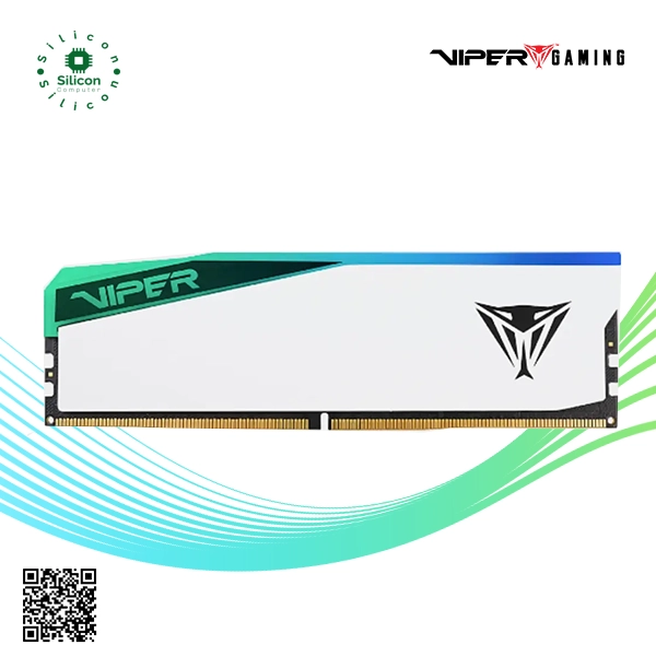 Patriot VIPER RAM VIPER Elite 5 6000 DDR5 RGB PC (32GB, 1X32GB, 6000 MHz, CL30, White)
