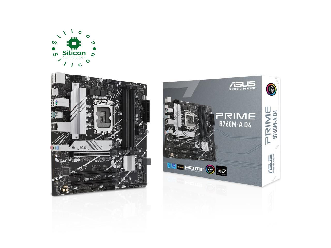 ASUS PRIME B760M-A D4-CSM DDR4 PCIe 4.0 Aura Sync RGB and 7.1 HD Audio