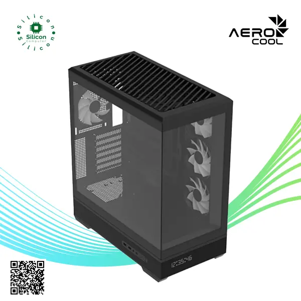 Thumbnail: Aerocool P500B Digi Black LED Screen 4Fans ARGB Type-C BTF Support+GPU Holder