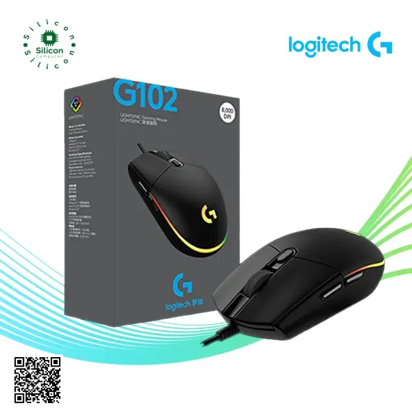 Logitech G102 LIGHTSYNC RGB 6 Button Gaming Mouse BLACK
