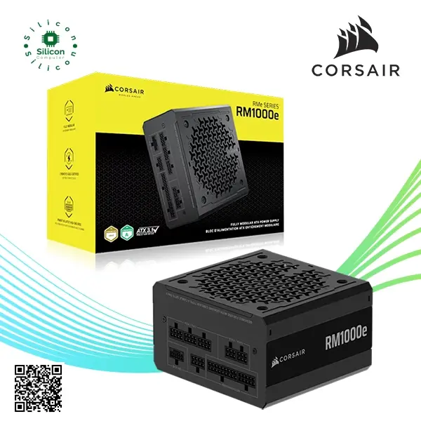 CORSAIR RM1000e Gold Fully Modular ATX 3.1 PCIe 5.1 Low-Noise Power Supply