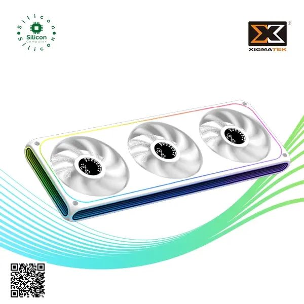 الصورة المصغرة: Xigmatek Aero DGT 360 Arctic Digital LCD 3 Fan ARGB