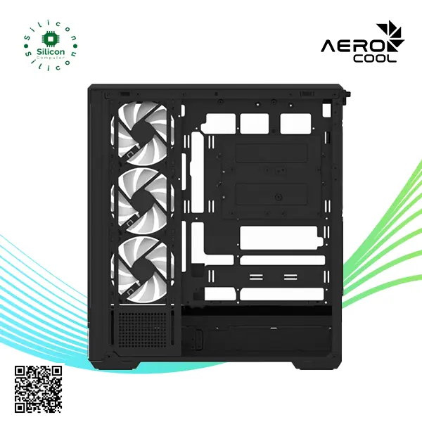 Thumbnail: Aerocool P500B Digi Black LED Screen 4Fans ARGB Type-C BTF Support+GPU Holder