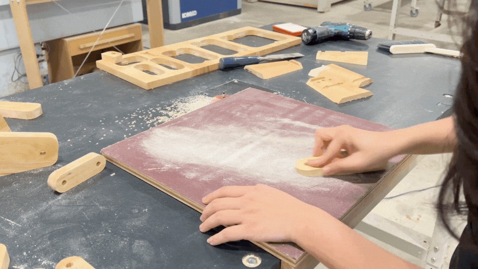 Using the sanding paper provided, sand down the jagged edges till smooth.