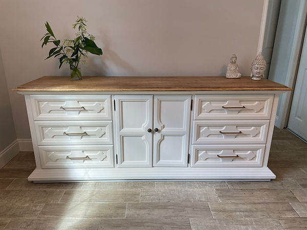 Painted White Antique Dresser