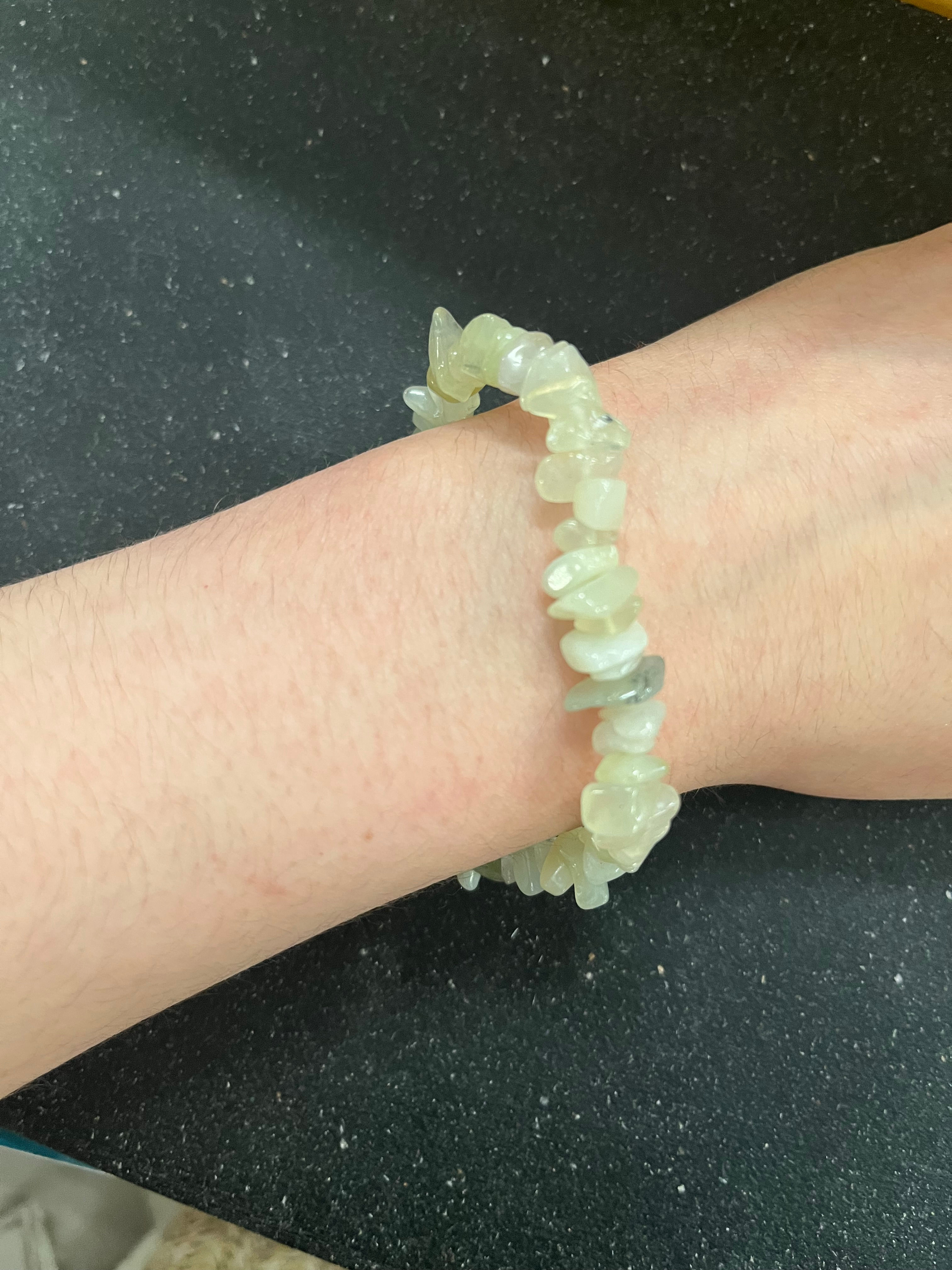 New Jade Crystal Chip Bracelet