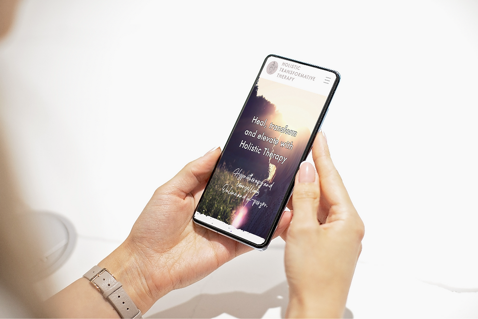 A mobile phone showing a website