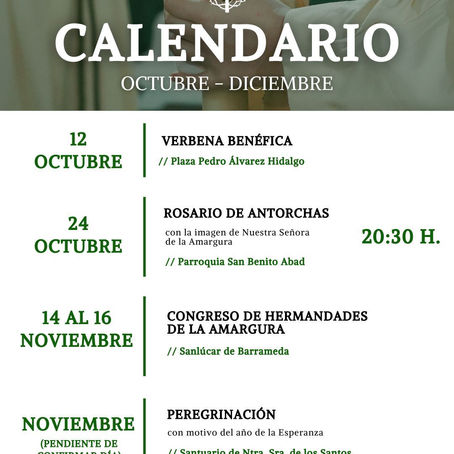 📅 Calendario de Celebraciones y Actividades