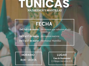 Cuaresma 2026 | Reparto de túnicas