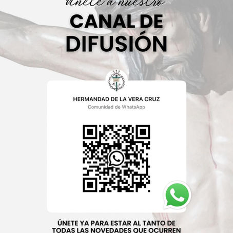  La Hermandad de la Vera-Cruz lanza su nuevo canal de difusión en WhatsApp