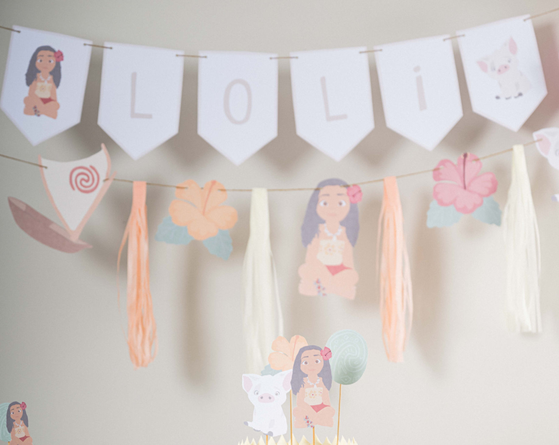 Guirnalda Personalizada Moana