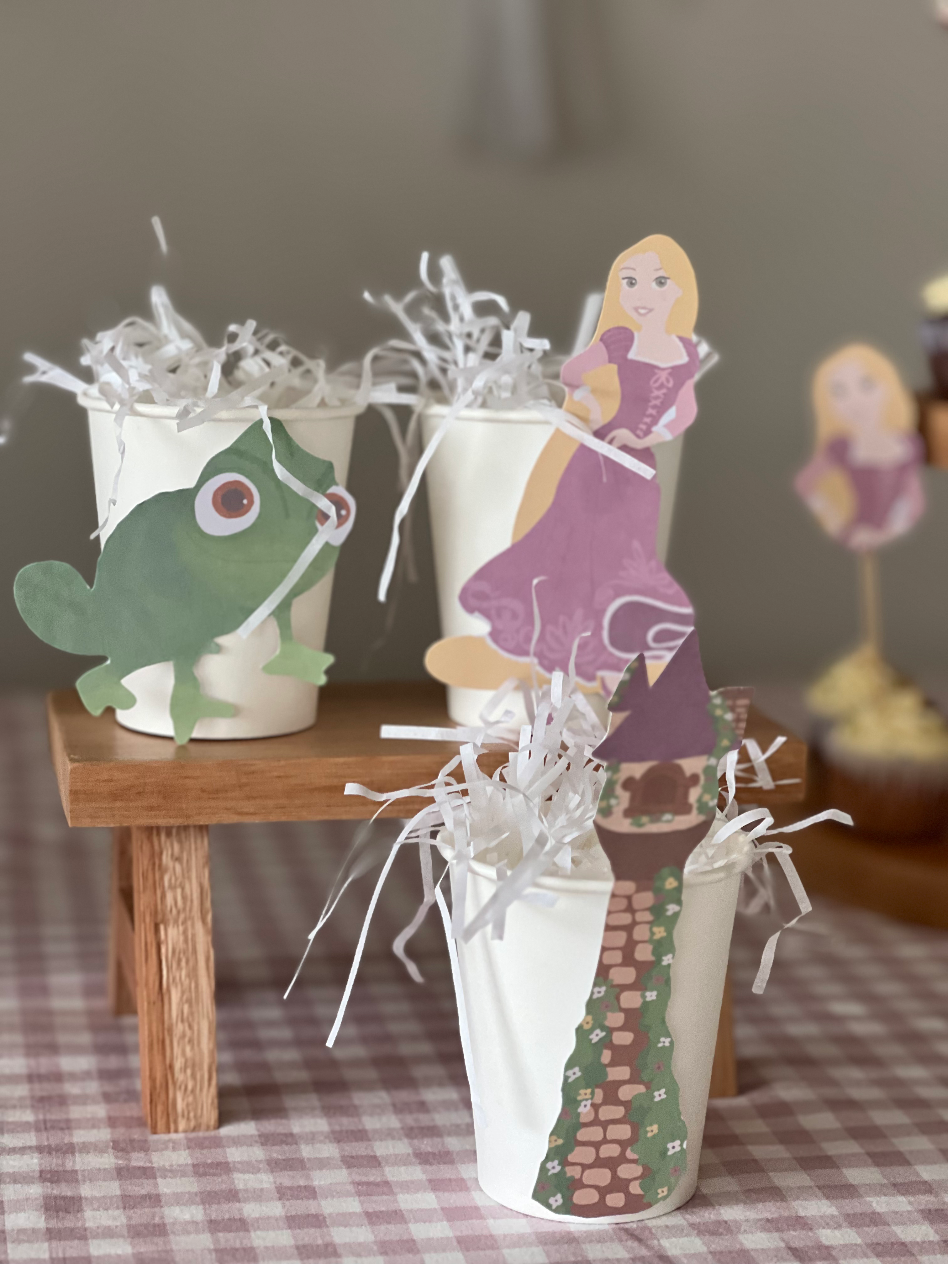 Vasos Pack Rapunzel x4 unidades