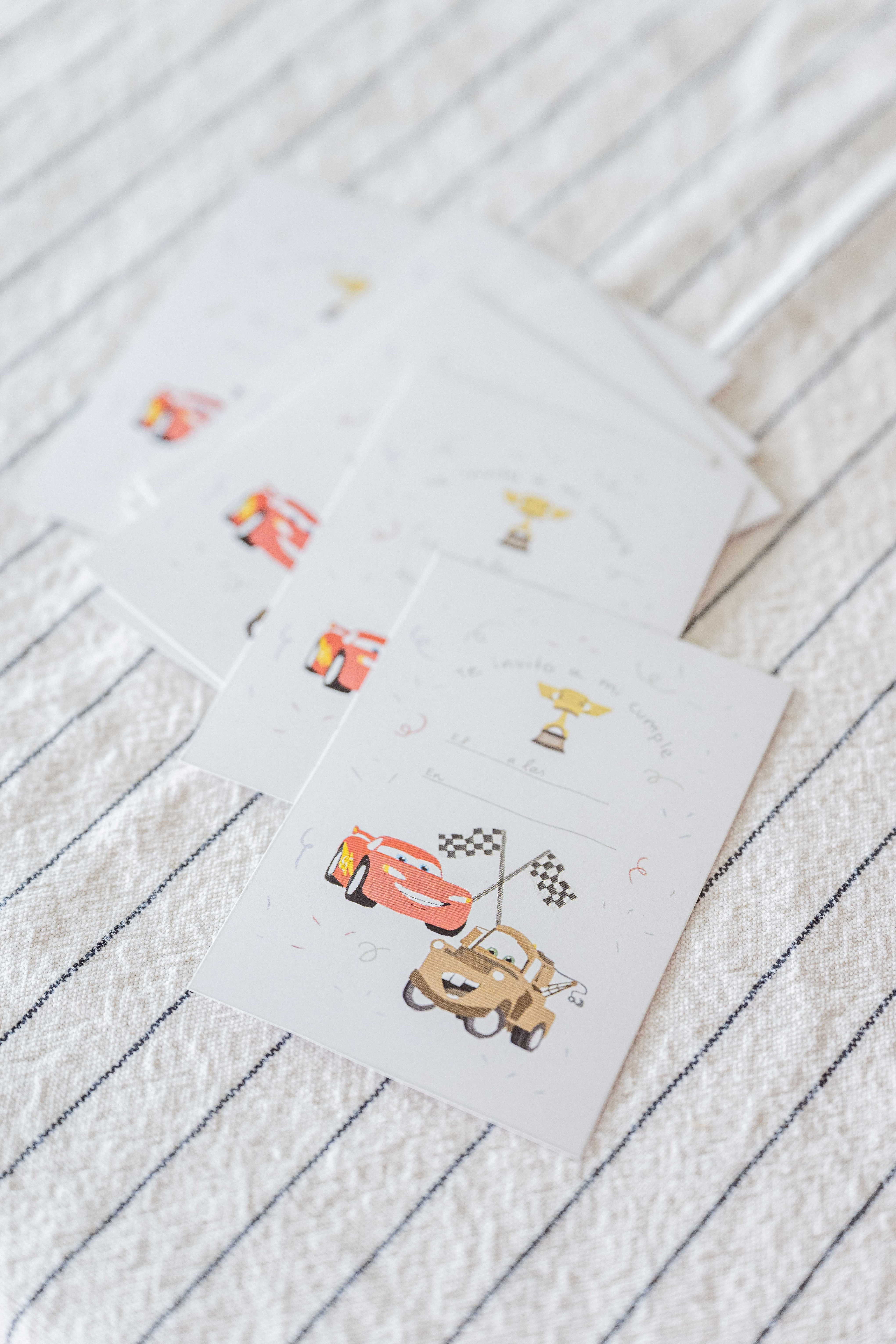 Tarjeta invitación Cars (8 unidades)