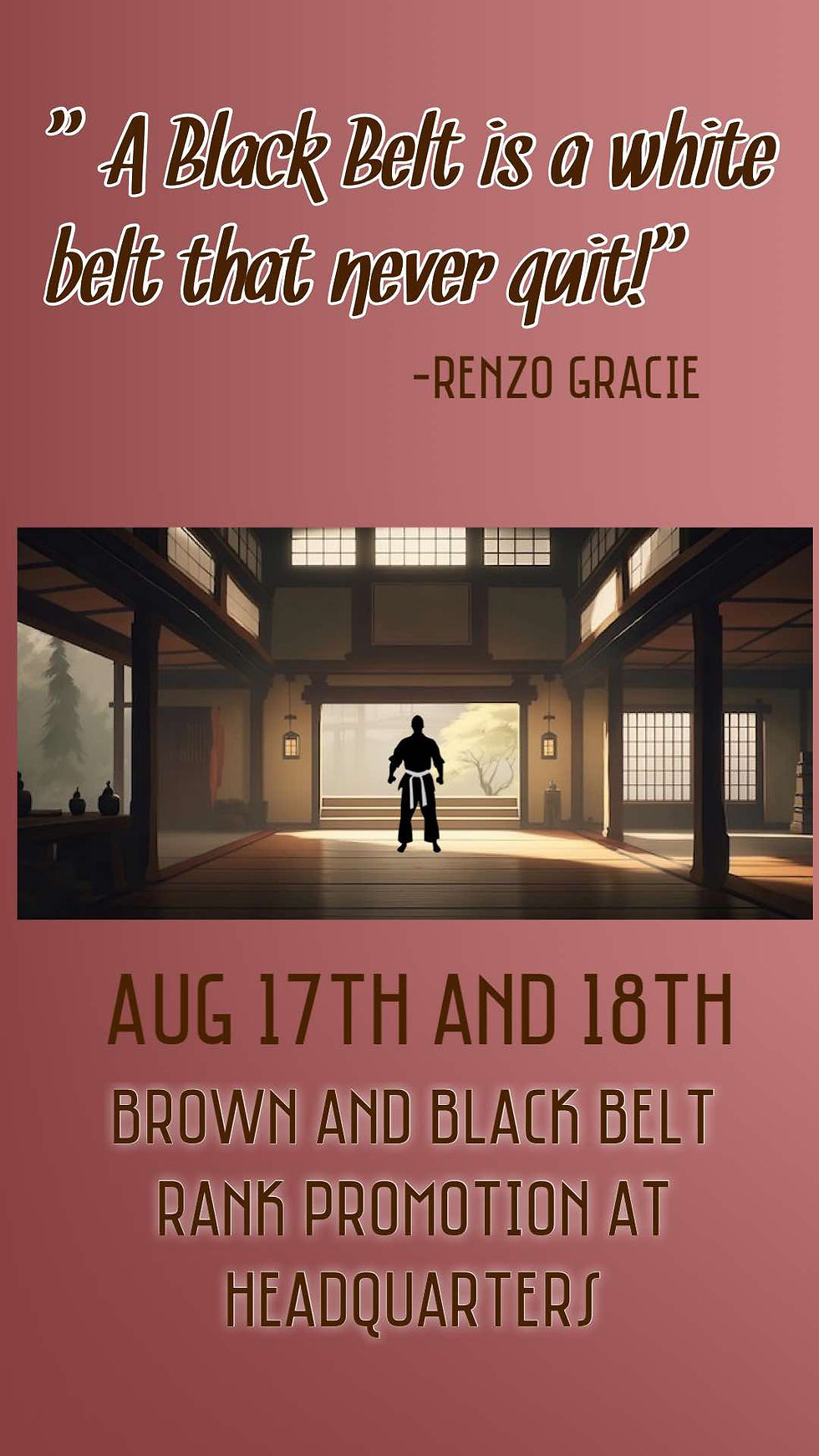 Brown and Black Belt Promotions