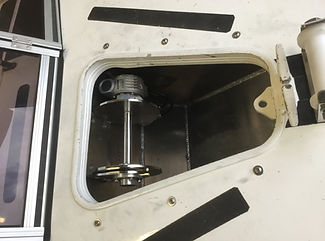 Anchor well modified to suit Lonestar winch