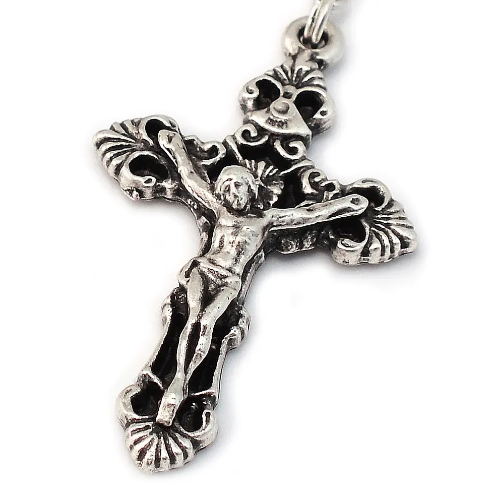 Thumbnail: SAINT JACINTA MARTO PURE WHITE & SILVER ROSARY