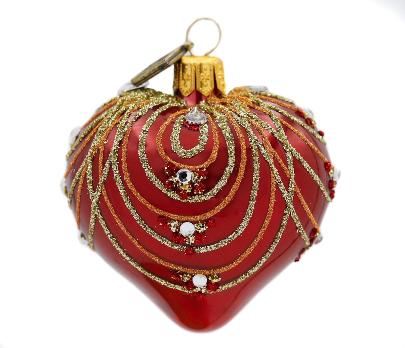 Bauble Heart 7 cm x 5 cm - Golden Loops