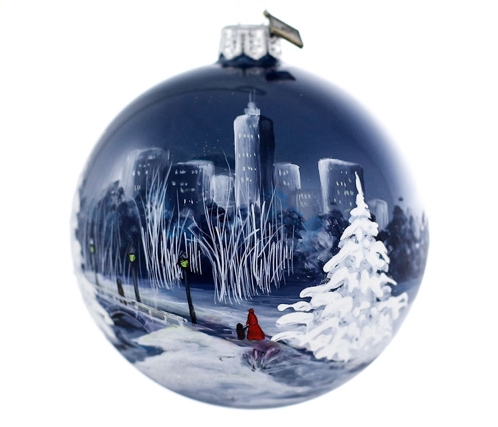 Thumbnail: Glass Bauble Ball 10 cm - Winter Park