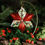Thumbnail: Glass Ornament star - 12 cm - With holly
