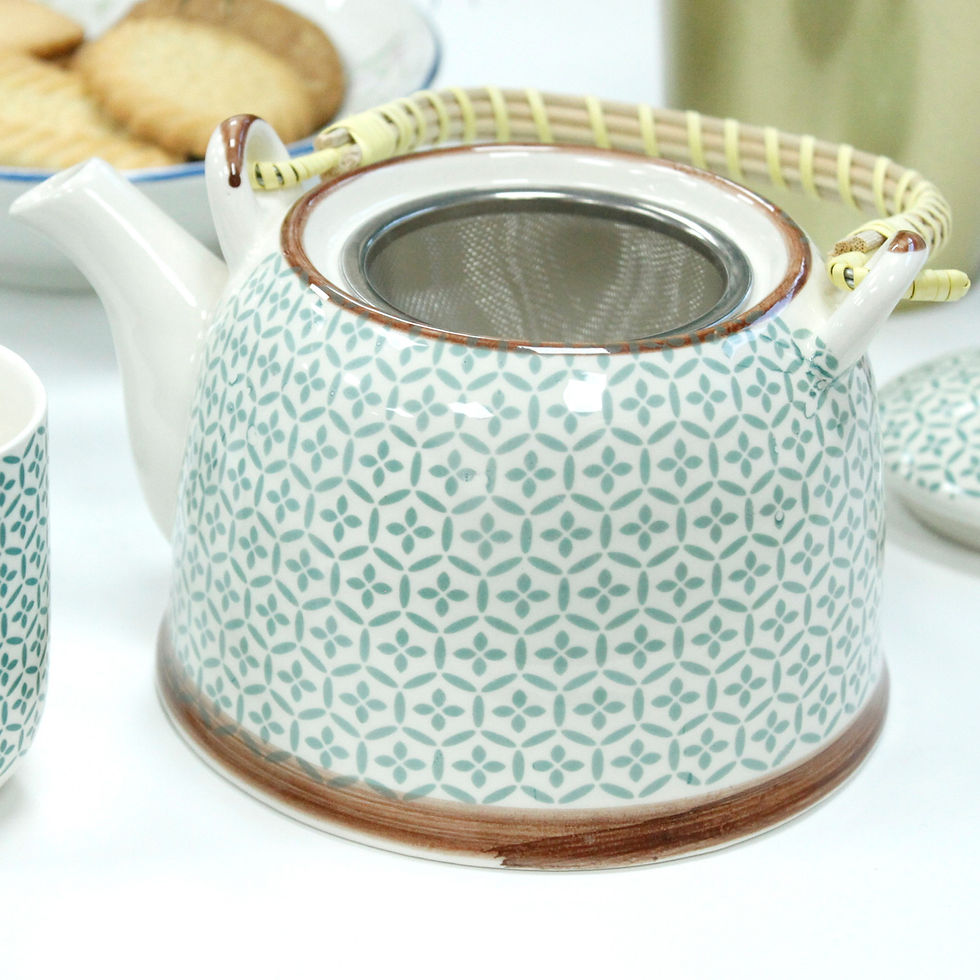 Thumbnail: Herbal tea pot set green cross
