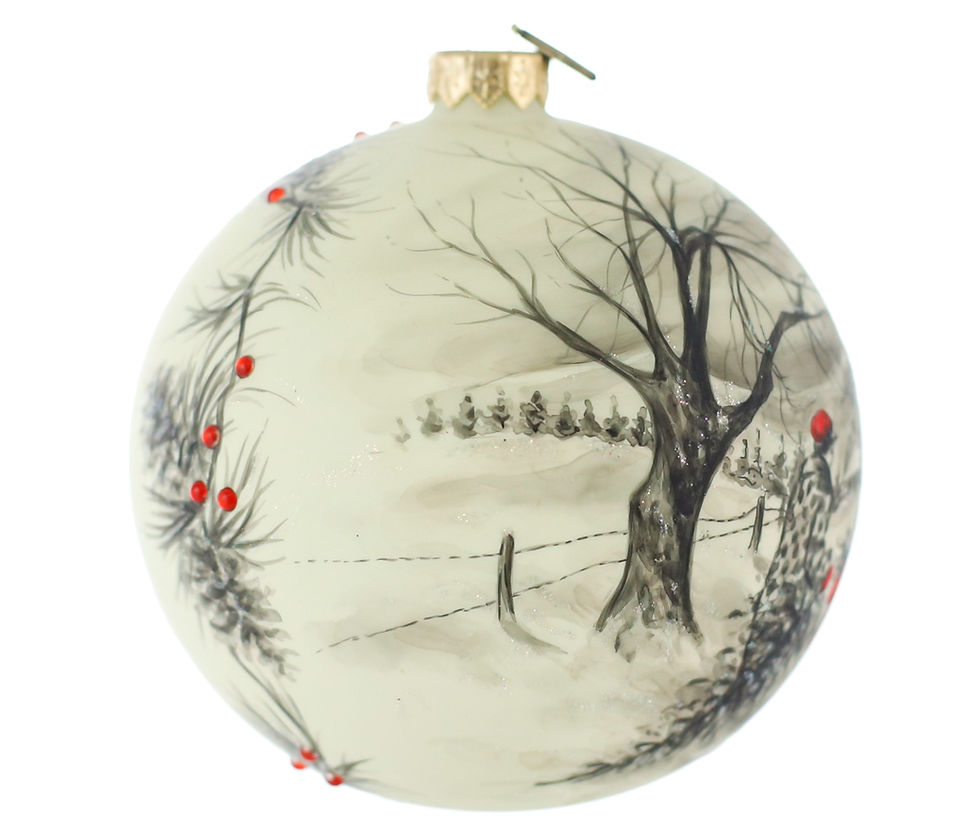 Thumbnail: Glass Bauble - 12 cm - Christmas is coming