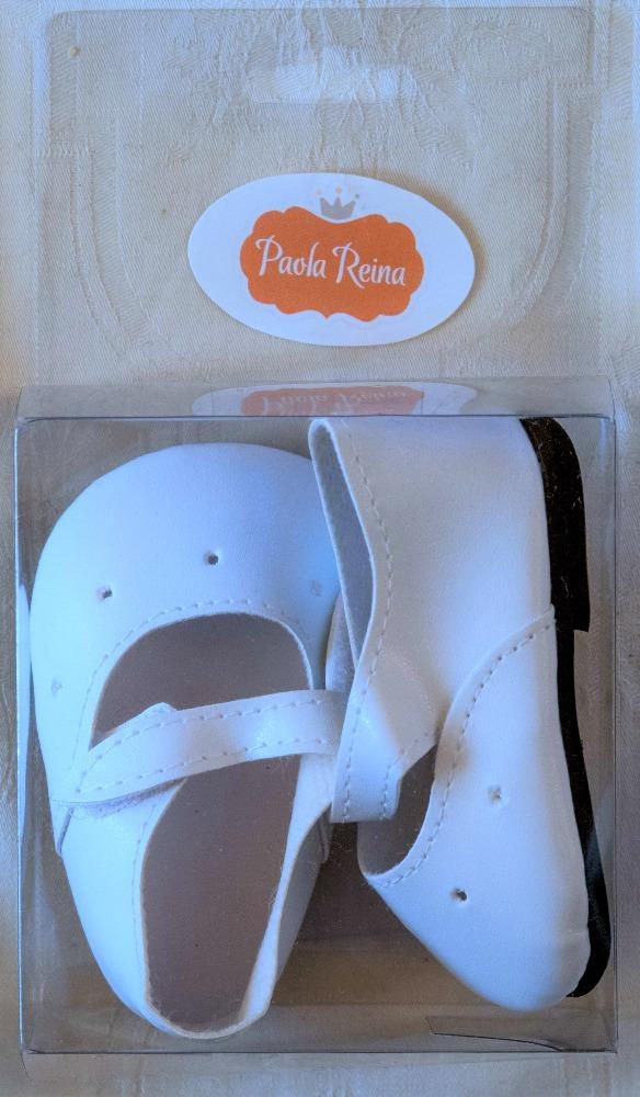 White shoes with white laces - For 42 cm doll