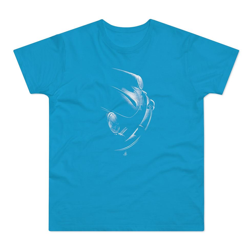 Miniature : T-shirt Porsche 356, été, mignon, unisexe, bleu clair