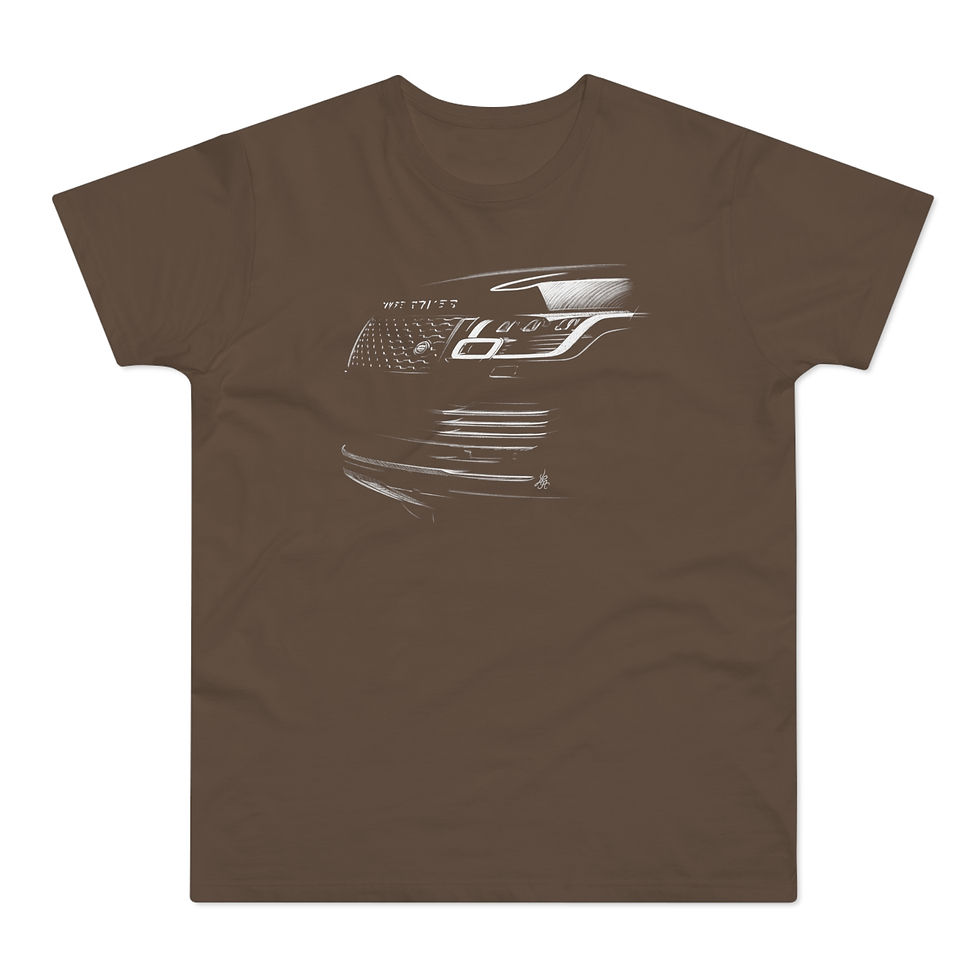 Miniature : T-shirt Land Rover, Range Rover, unisexe, marron