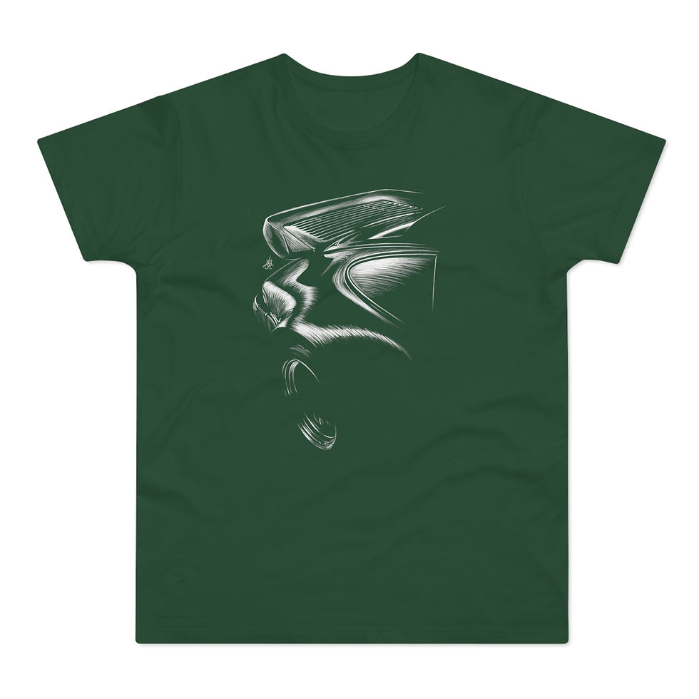 Miniature : T-shirt Porsche 911 Turbo, unisexe, vert bouteille