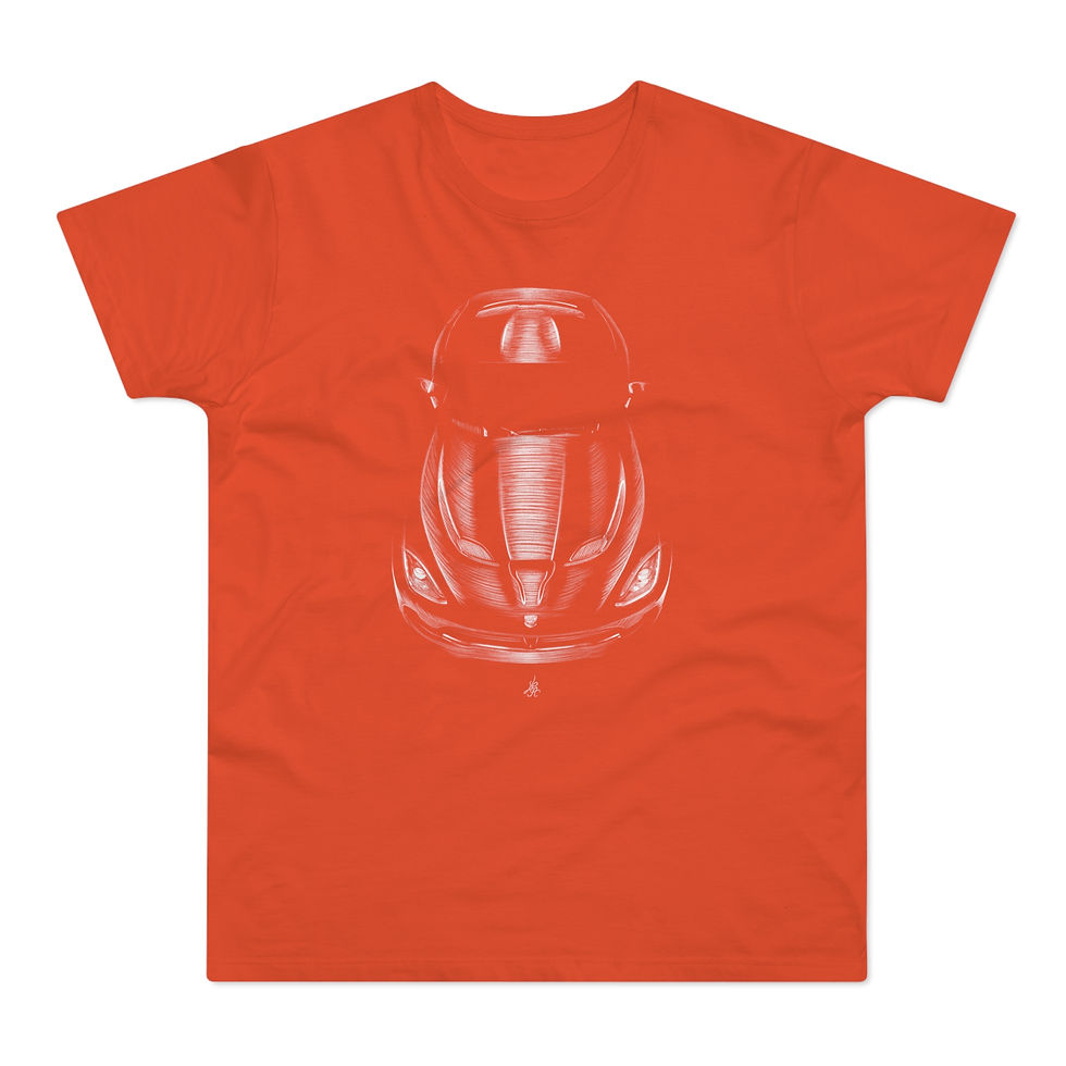 Miniature : T-shirt Dodge Viper GTS, unisexe, orange