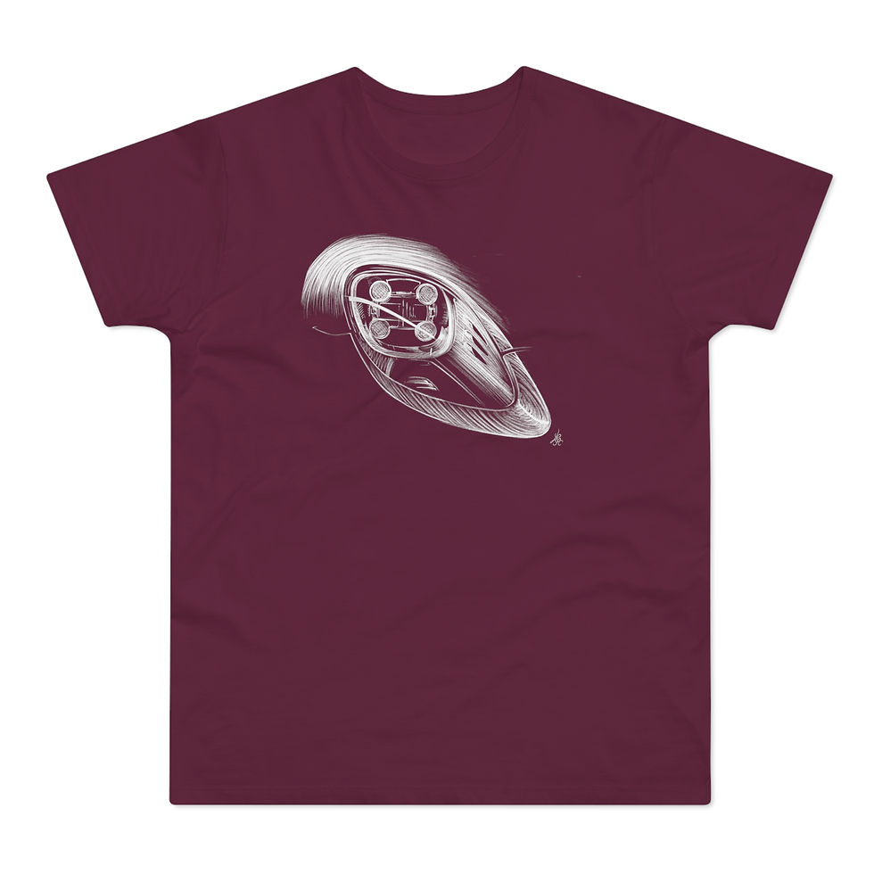 Miniature : T-shirt Porsche 918 Spyder, unisexe, bordeaux