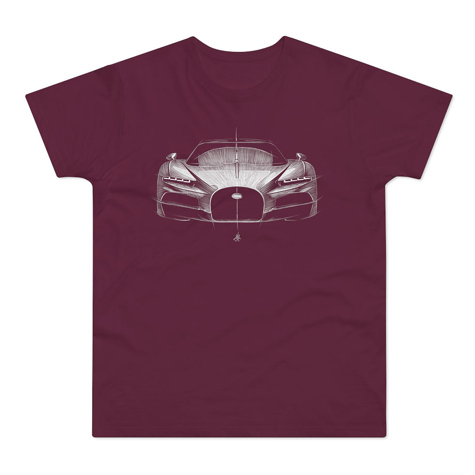 Miniature : T-shirt Bugatti Tourbillon, unisexe, bordeaux