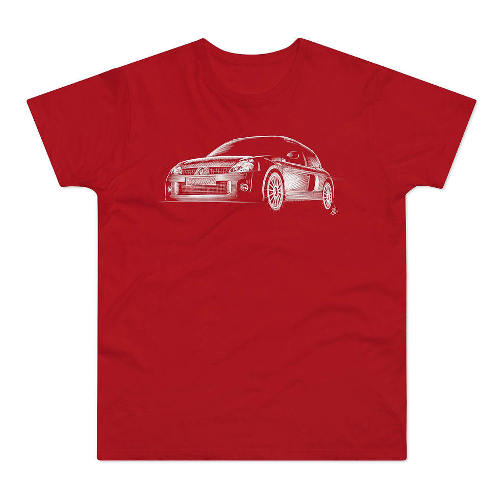Miniature : T-shirt Renault Clio V6, unisexe, rouge