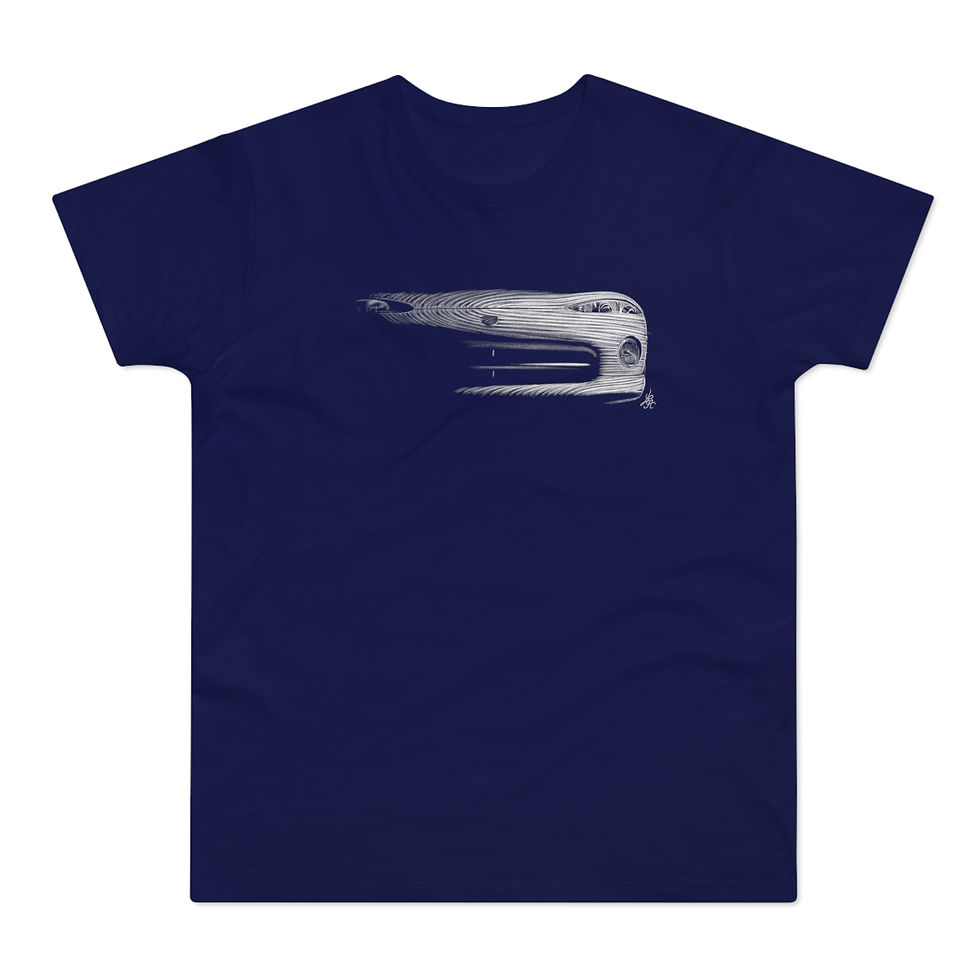 Miniature : T-shirt Dodge Viper, unisexe, bleu marine